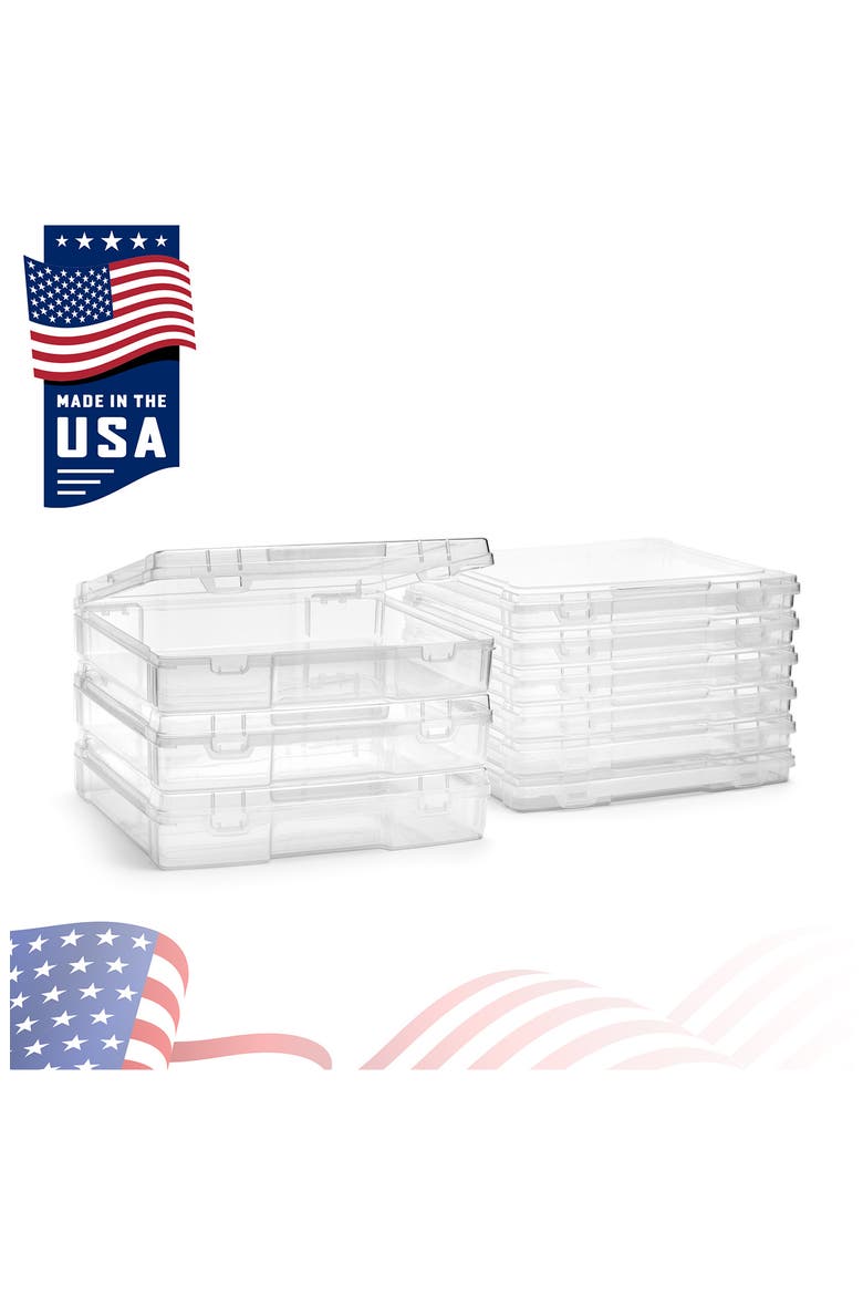 Portable Project Case 9-Piece Set, Alternate, color, CLEAR
