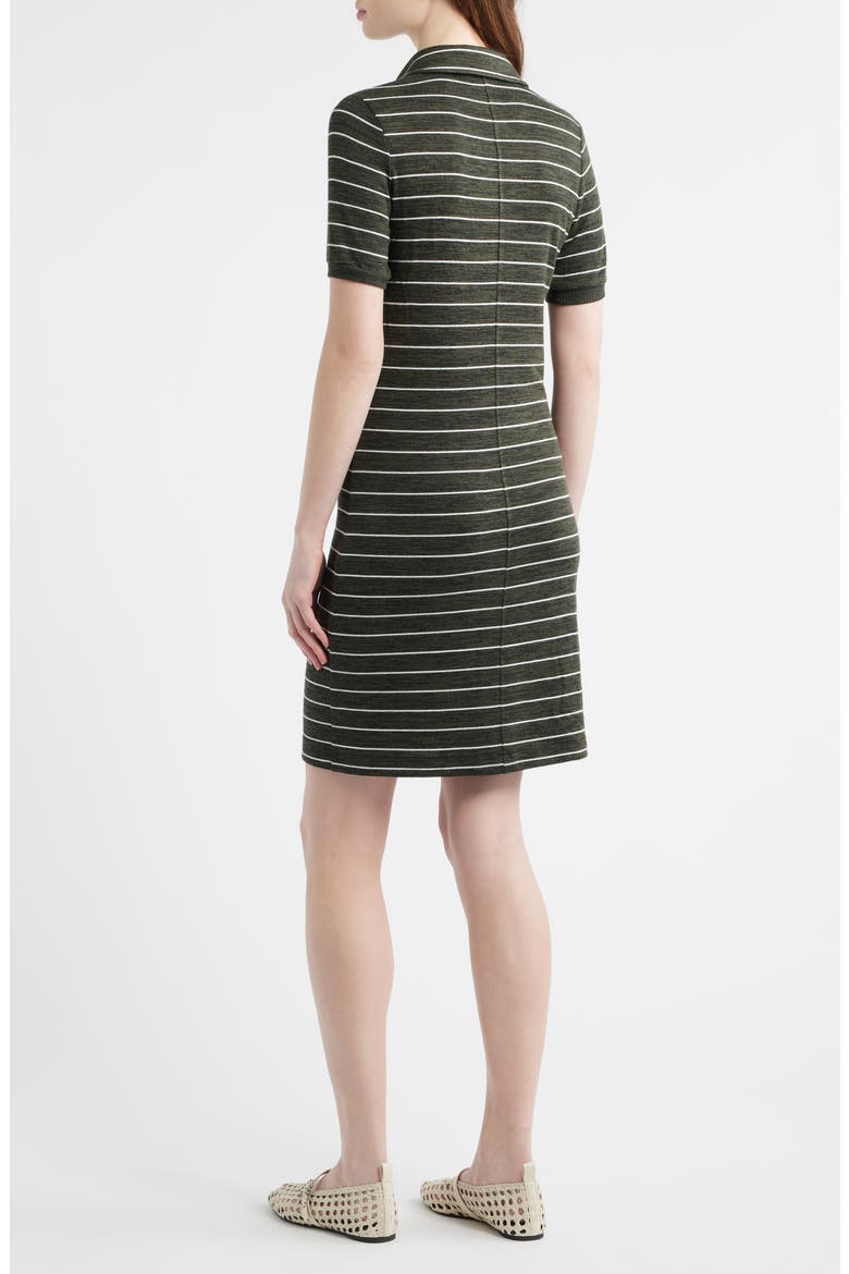 The Knit Stripe Polo Dress, Alternate, color, ARMY