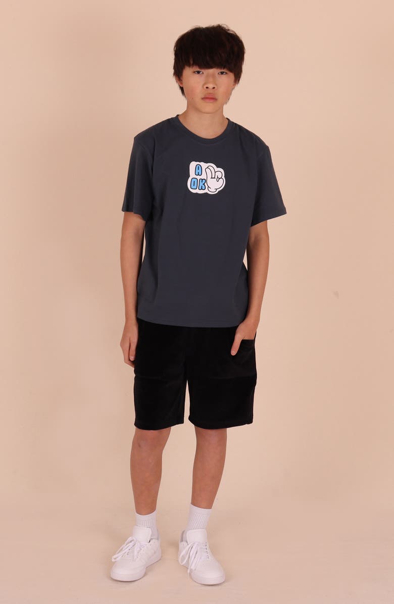 TINY TRIBE Kids' A-OK Graphic T-Shirt, Alternate, color, Blue