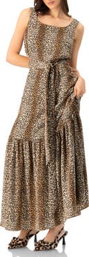 IVONNE Animal Print Maxi Dress