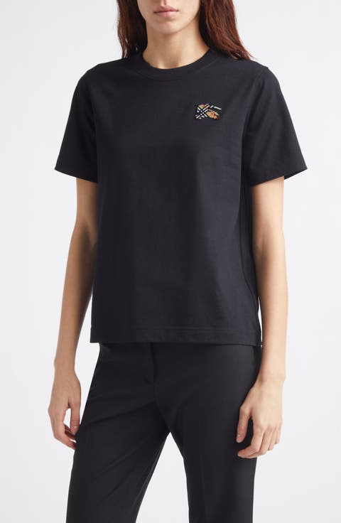 Frankie EKD Check Logo Cotton T-Shirt
