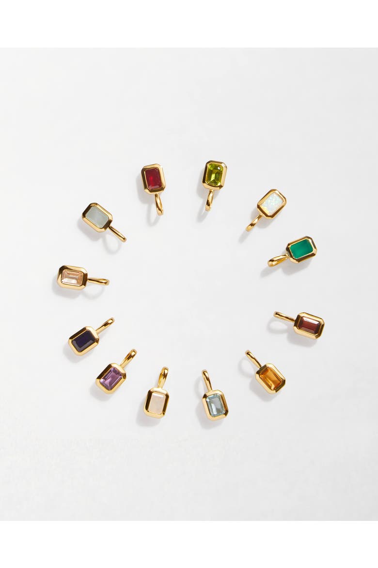 Deco Birthstone Necklace, Alternate, color, Opal (October)