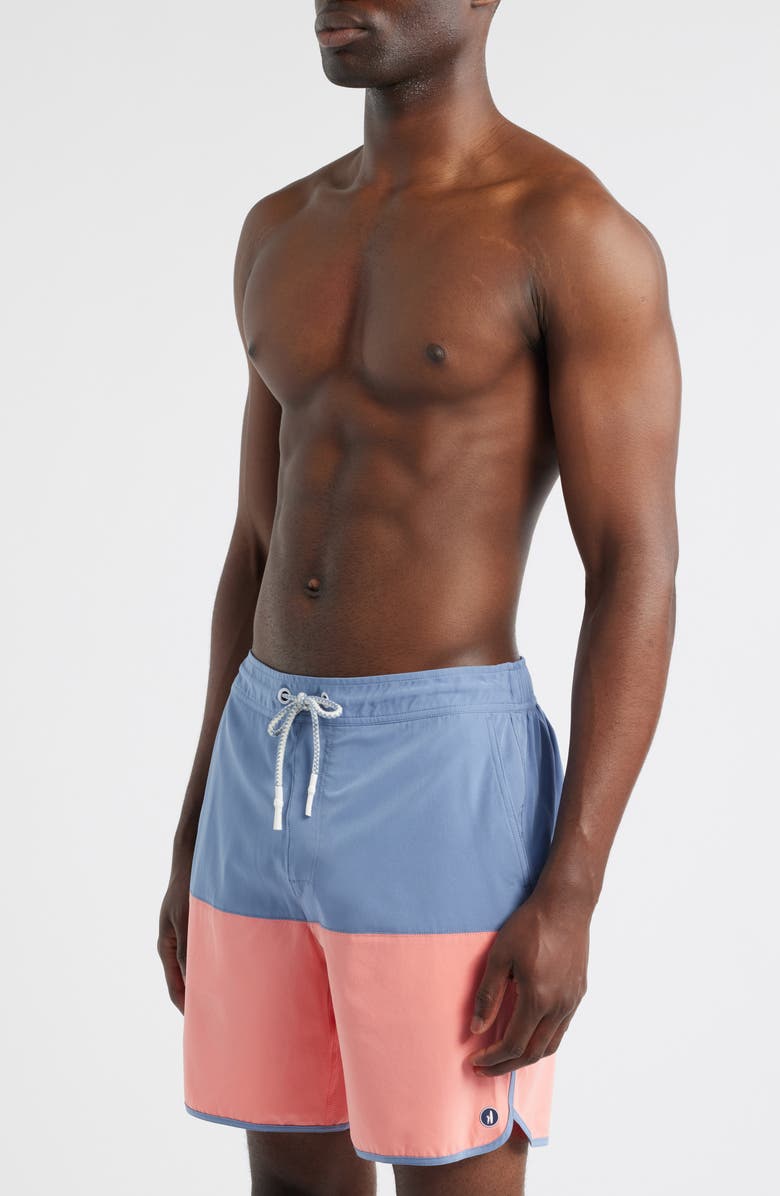 johnnie-O Tully Colorblock Swim Trunks, Alternate, color, 