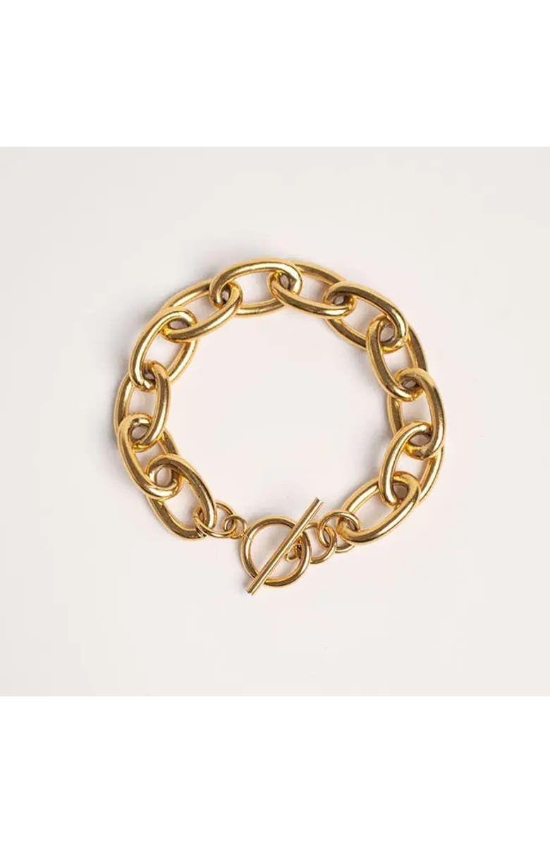 Outofoffice Chunky Round Gold Chain Bracelet, Alternate, color, Gold