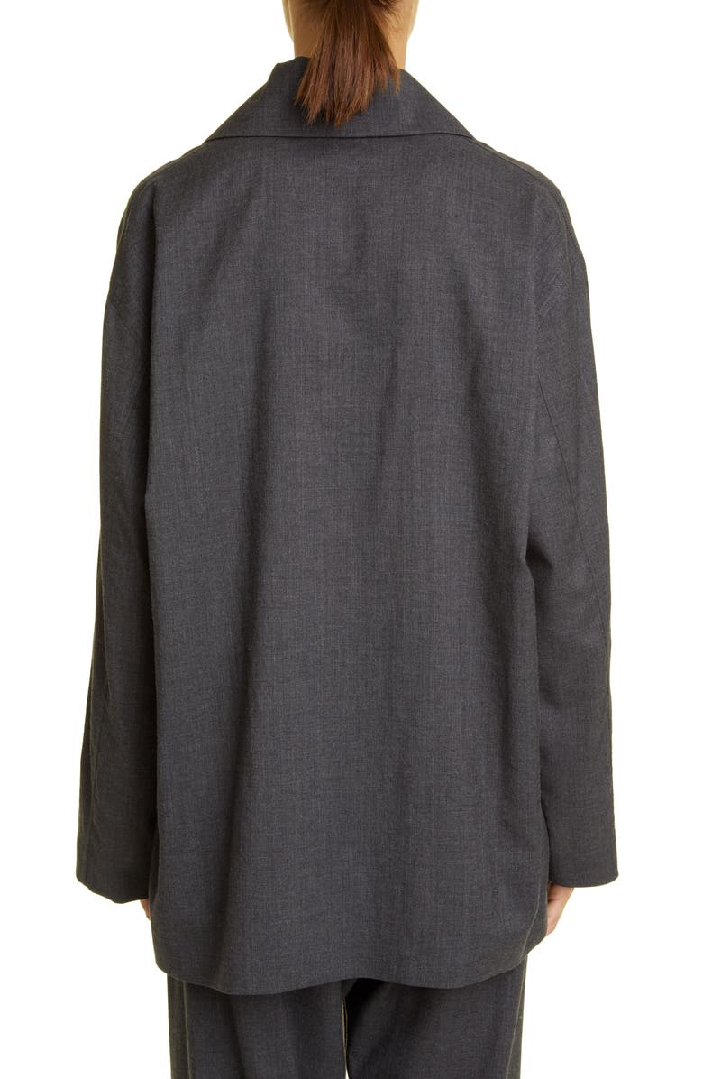 The Row Rigel Silk & Cotton Button-Up Shirt, Alternate, color,