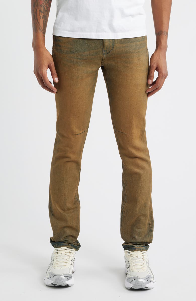 RtA Bryant Mid Rise Washed Skinny Jeans, Main, color, Copper Indigo