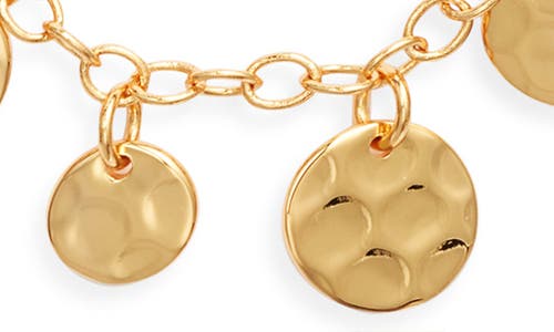 Nest Jewelry Hammered Disc Necklace In Gold