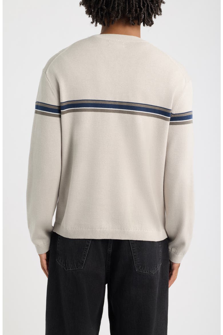 Stripe Cotton Sweater, Alternate, color, GREY HEATHER WADE STRIPE