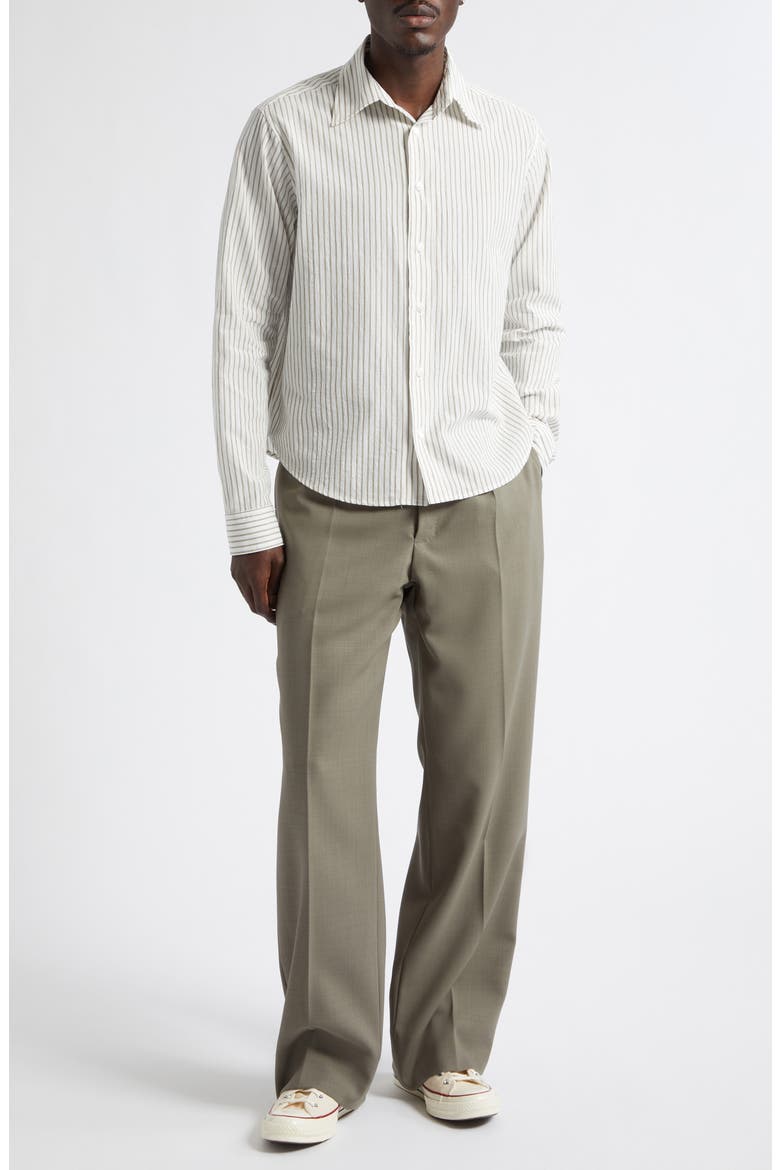 Sherman Stripe Cotton Button-Up Shirt, Main, color, STRIPE