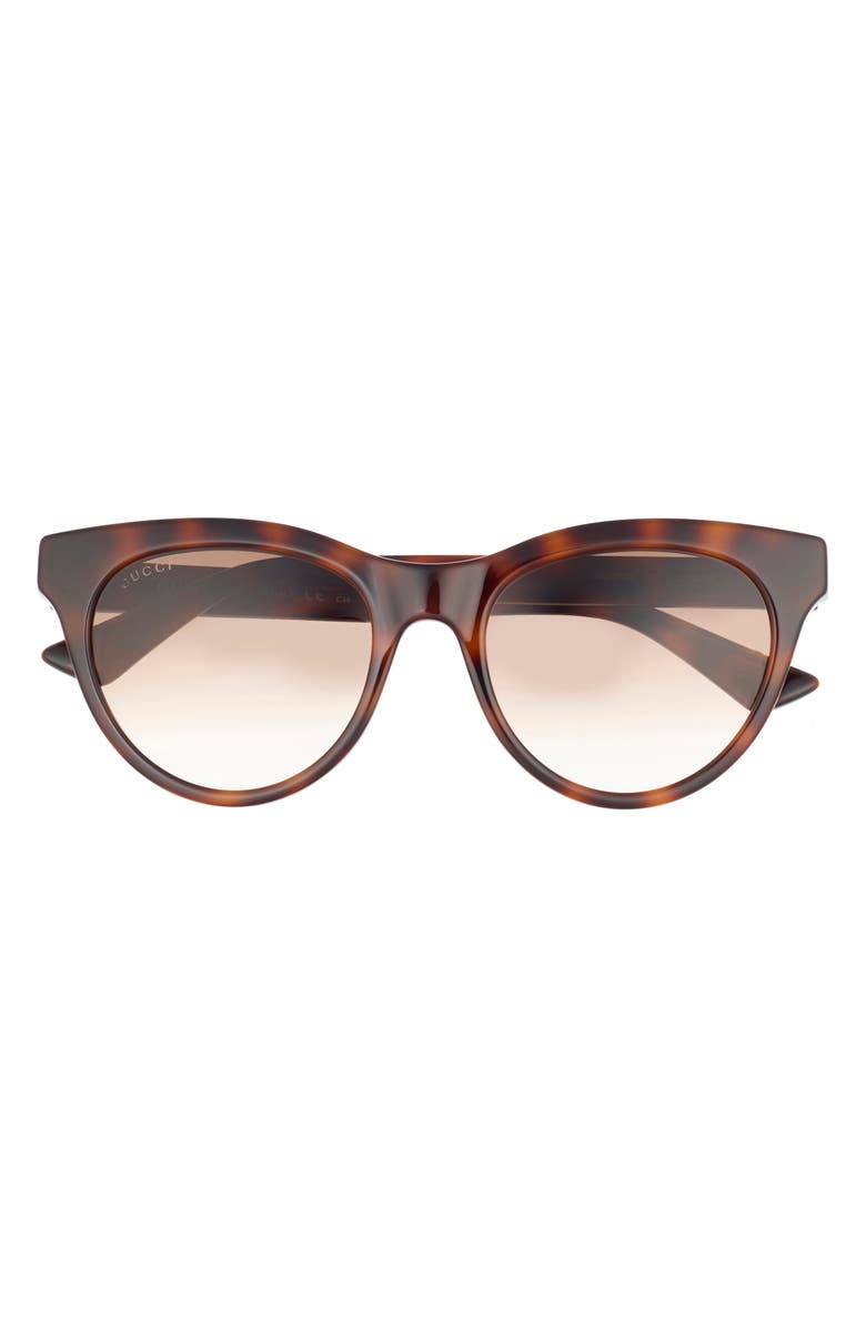 Gucci 53mm Cat Eye Sunglasses, Main, color, Havana Havana Brown