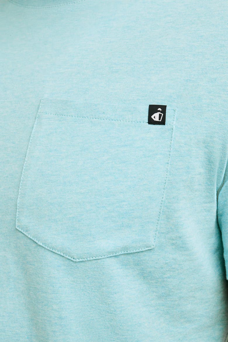 Mens 100% Cotton Legacy Pocket Crew Neck T-Shirt, Alternate, color, Misty Blue