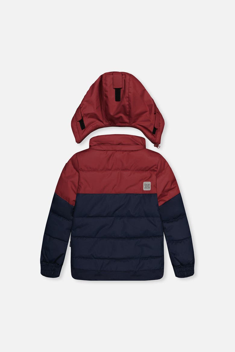 Play Jacket & Pants Fleece Neckwarmer Two Piece Snowsuit, Alternate, color, Navy and Burgundy