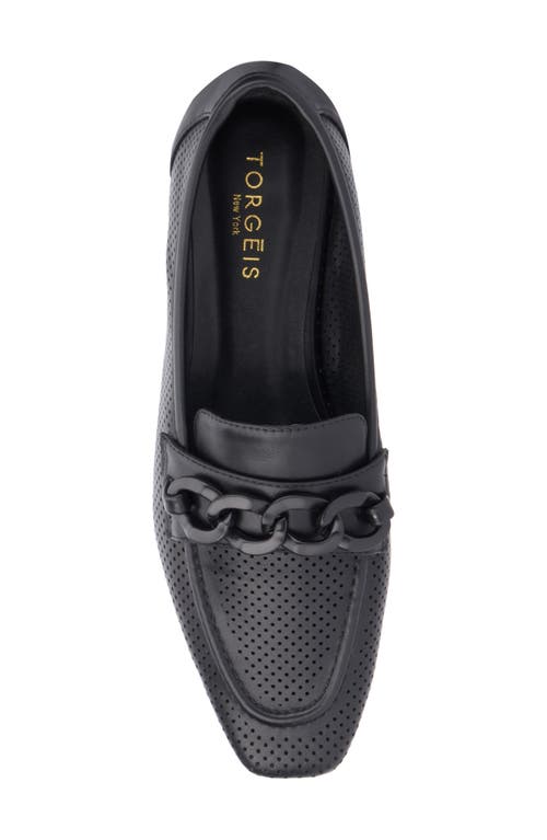 Torgeis Kalina Perforated Loafer In Black