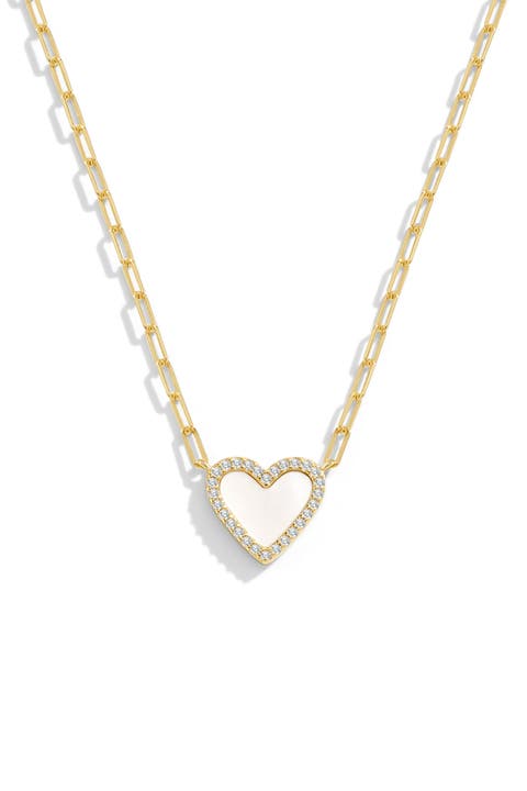 Dainty Heart Paperclip Necklace