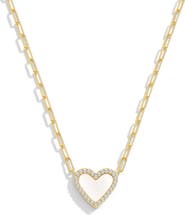 Mint & Lily Dainty Heart Paperclip Necklace