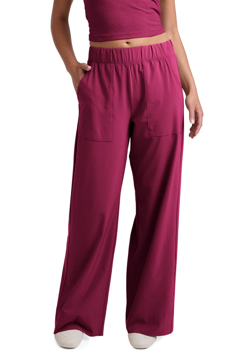 Wide Leg Utility Pants, Main, color, SANGRIA