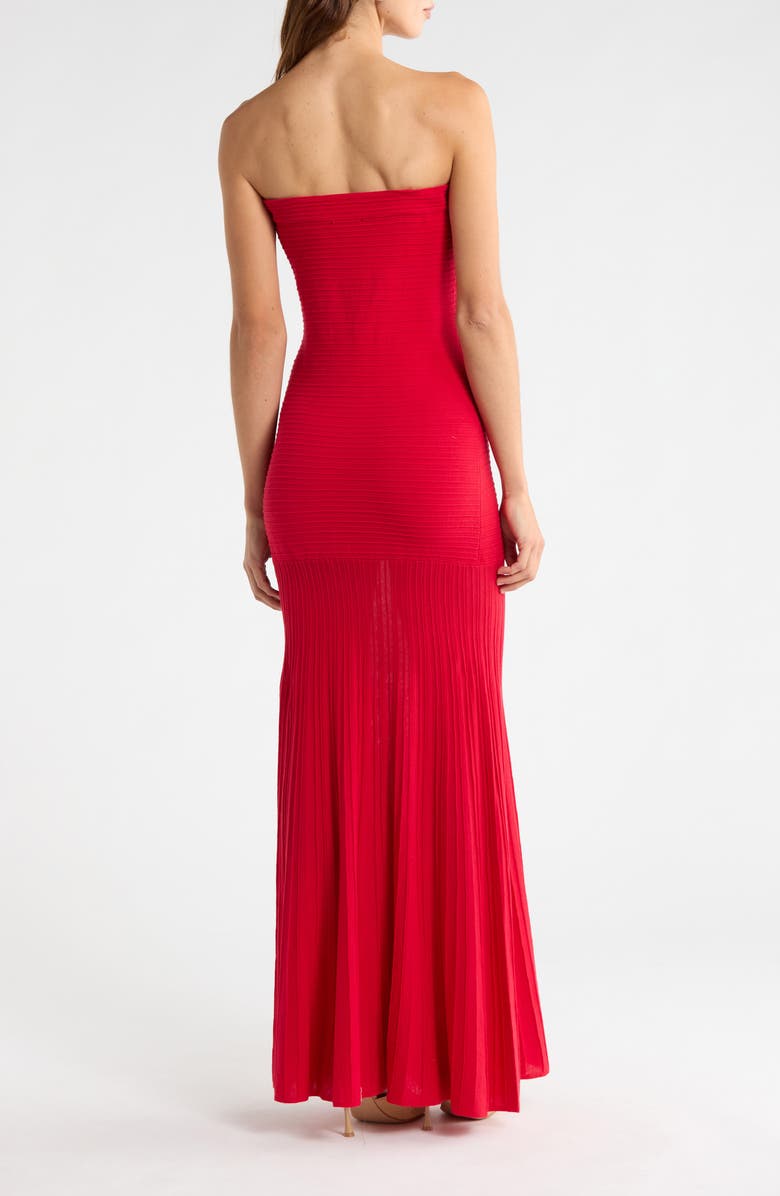 Line & Dot Arlo Strapless Stretch Cotton Tube Dress, Alternate, color, Red