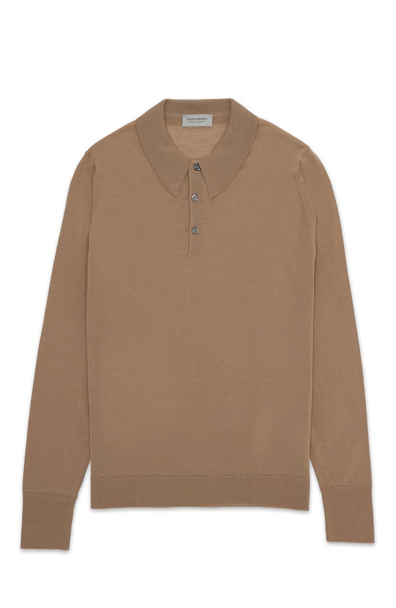 Fortela Dorset Long Sleeve Polo Shirt, Main, color, Camel