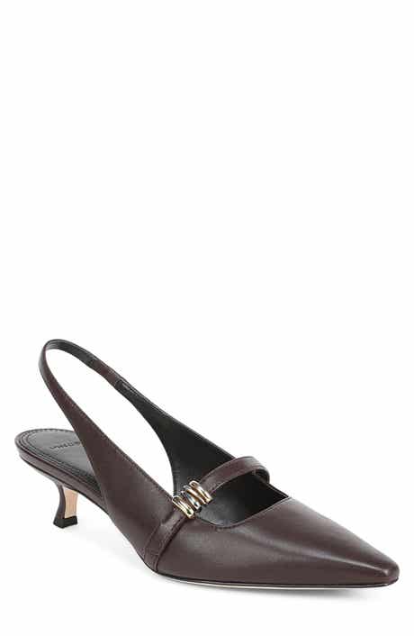 Sonya Kitten Heel Pointed Toe Slingback Sandal