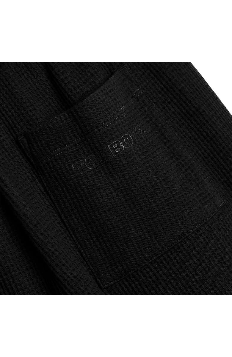 TomboyX Modal Cloud Waffle Cargo Pant, Alternate, color, Black Beauty