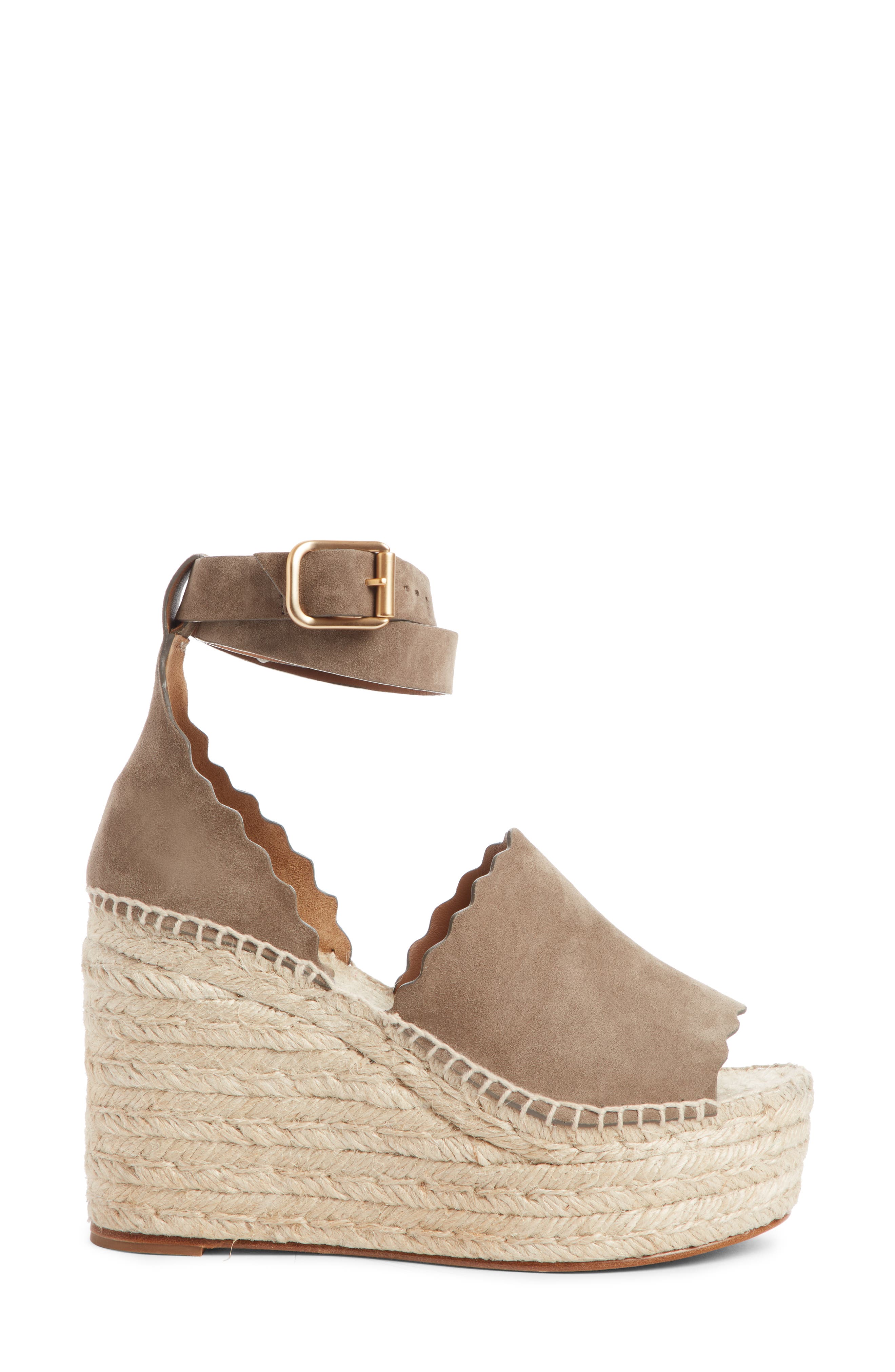 Chloé Lauren Espadrille Wedge Sandal, Alternate, color, 