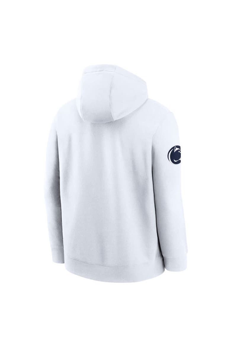 Men's Nike White Penn State Nittany Lions 2025 Sideline Club Fleece Pullover Hoodie, Alternate, color, White