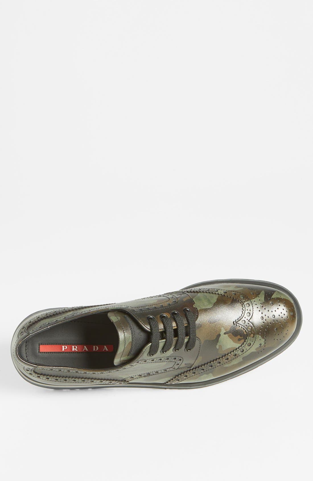Camo Wingtip Sneaker, Alternate, color, BROWN CAMOUFLAGE