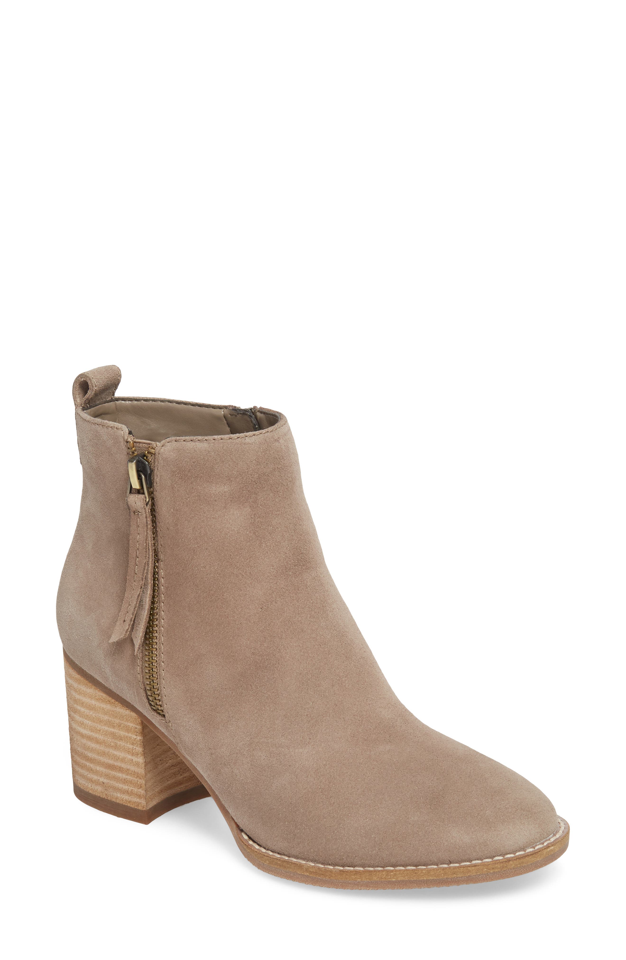 Nova Waterproof Bootie, Main, color, MUSHROOM SUEDE