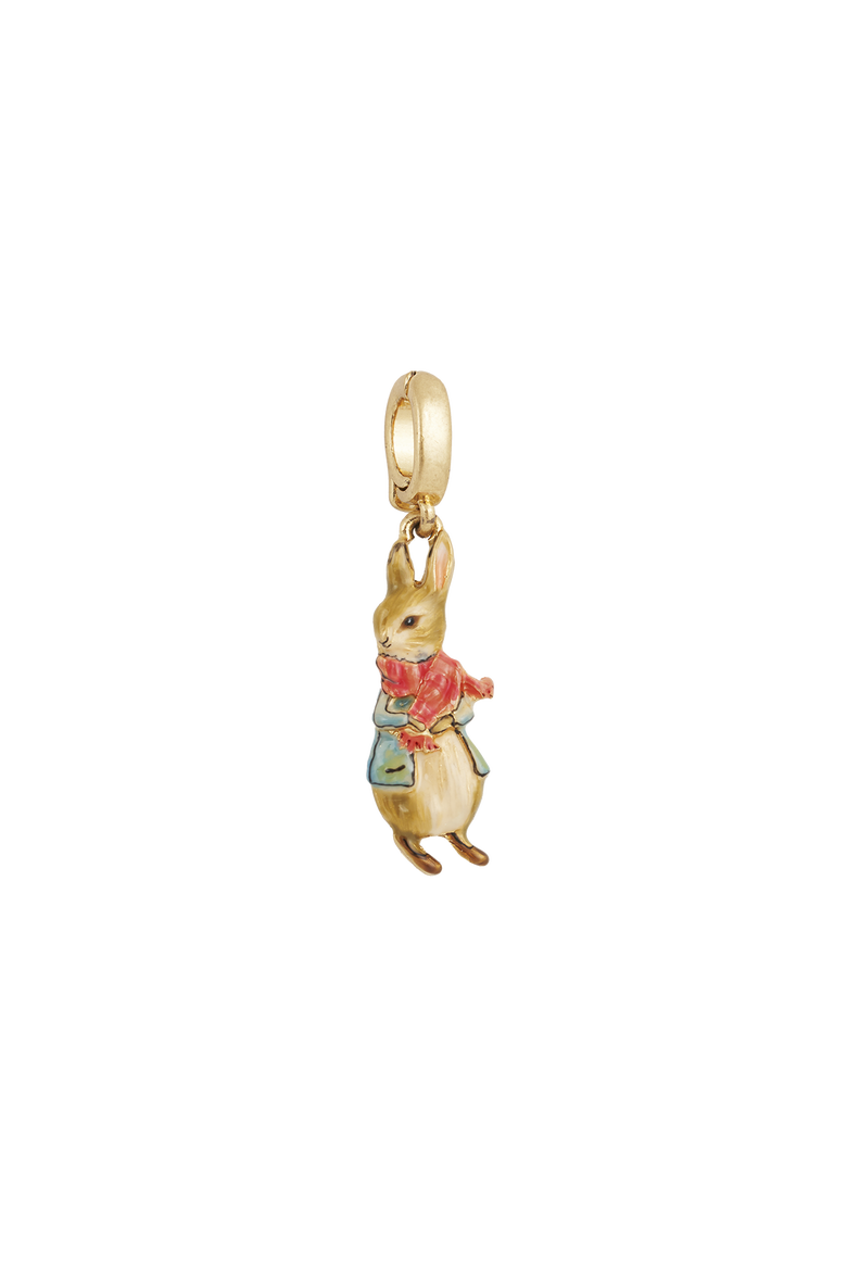 x Peter Rabbit with Scarf Bracelet, Alternate, color, Gold