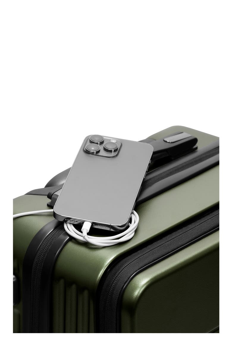 Mykel 22-Inch Carry-On Hardside Spinner Luggage, Alternate, color, GREEN