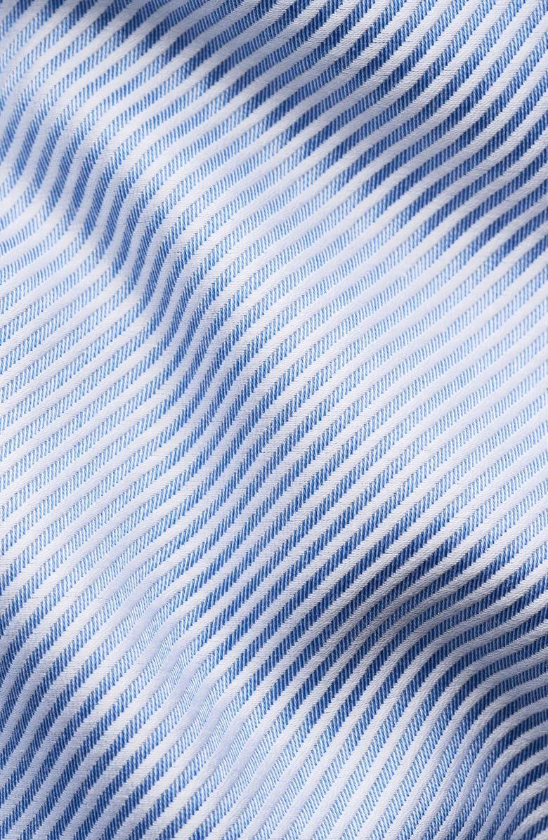 Eton Contemporary Fit Blue Diagonal Weave Cotton Dobby Dress Shirt, Alternate, color, Medium Blue