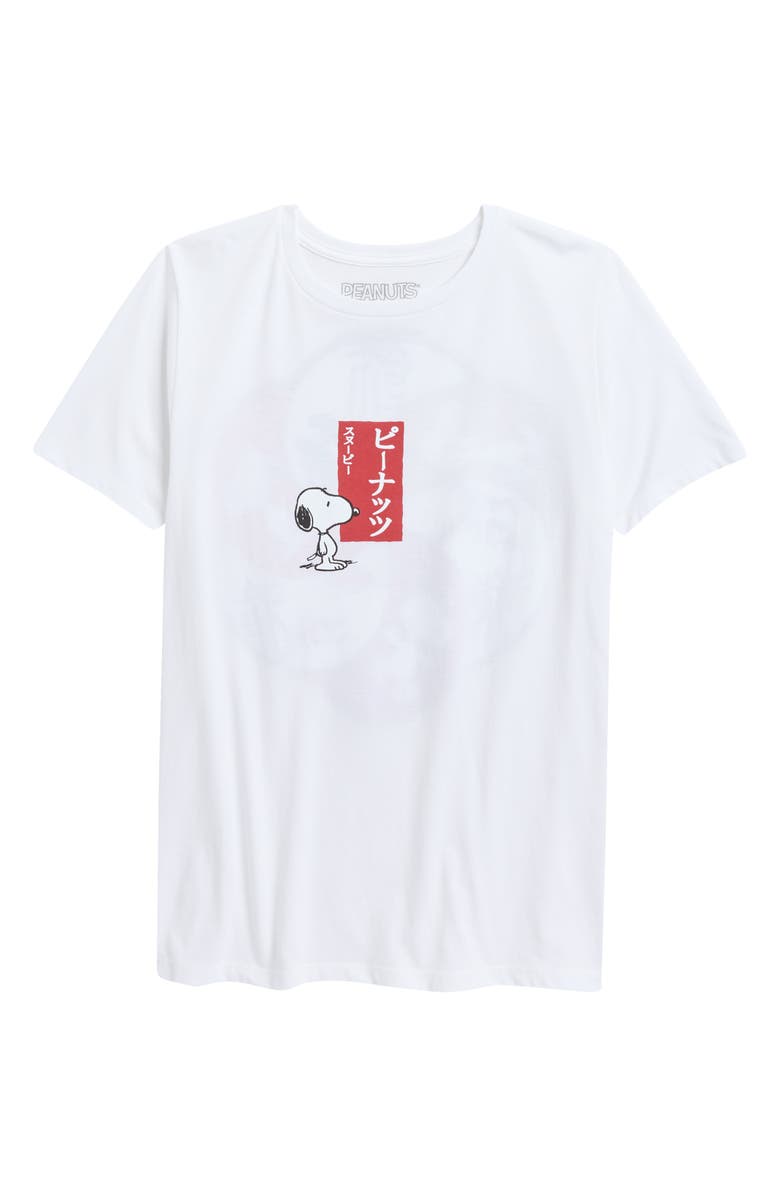 The Forecast Agency Kids' Peanuts<sup>®</sup> Japanese Snoopy Cotton Graphic T-Shirt, Main, color, 