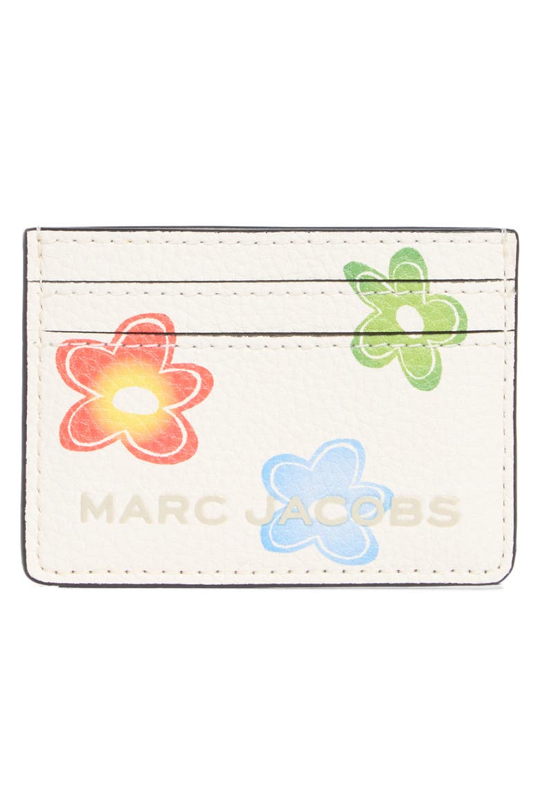 Floral Card Case, Alternate, color, WHITE MULTI