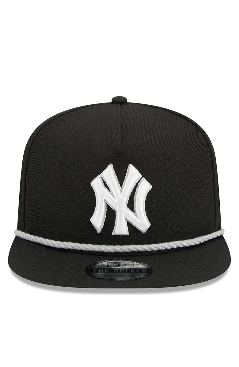 New Era Men's New Era Black New York Yankees Branch Golfer Snapback Hat, Alternate, color, 