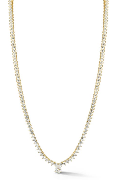 Cubic Zirconia Tennis Necklace