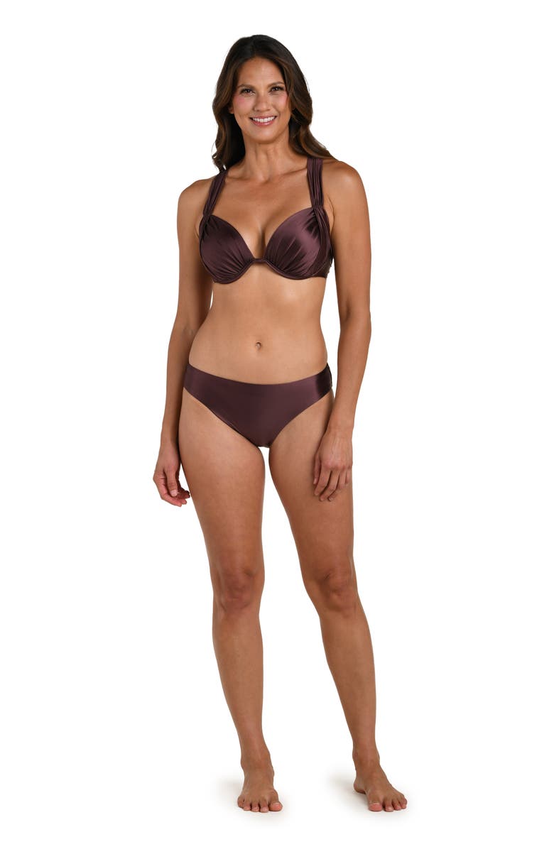 La Blanca Earth Underwire Bikini Top, Alternate, color, Truffle