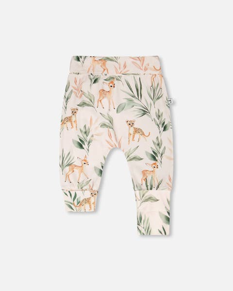 Organic Cotton Jersey Evolutive Deer Printed Pants (Baby)