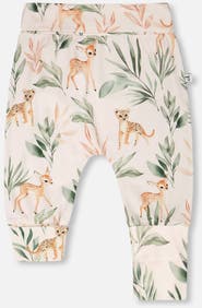Deux par Deux Organic Cotton Jersey Evolutive Deer Printed Pants