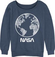 NASA Junior's NASA Sketchy World Logo Sweatshirt