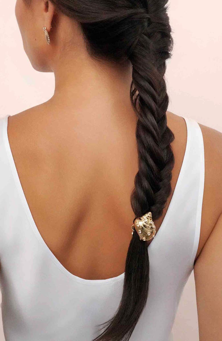 Ettika Soleil Seashell Ponytail Holder, Alternate, color, 