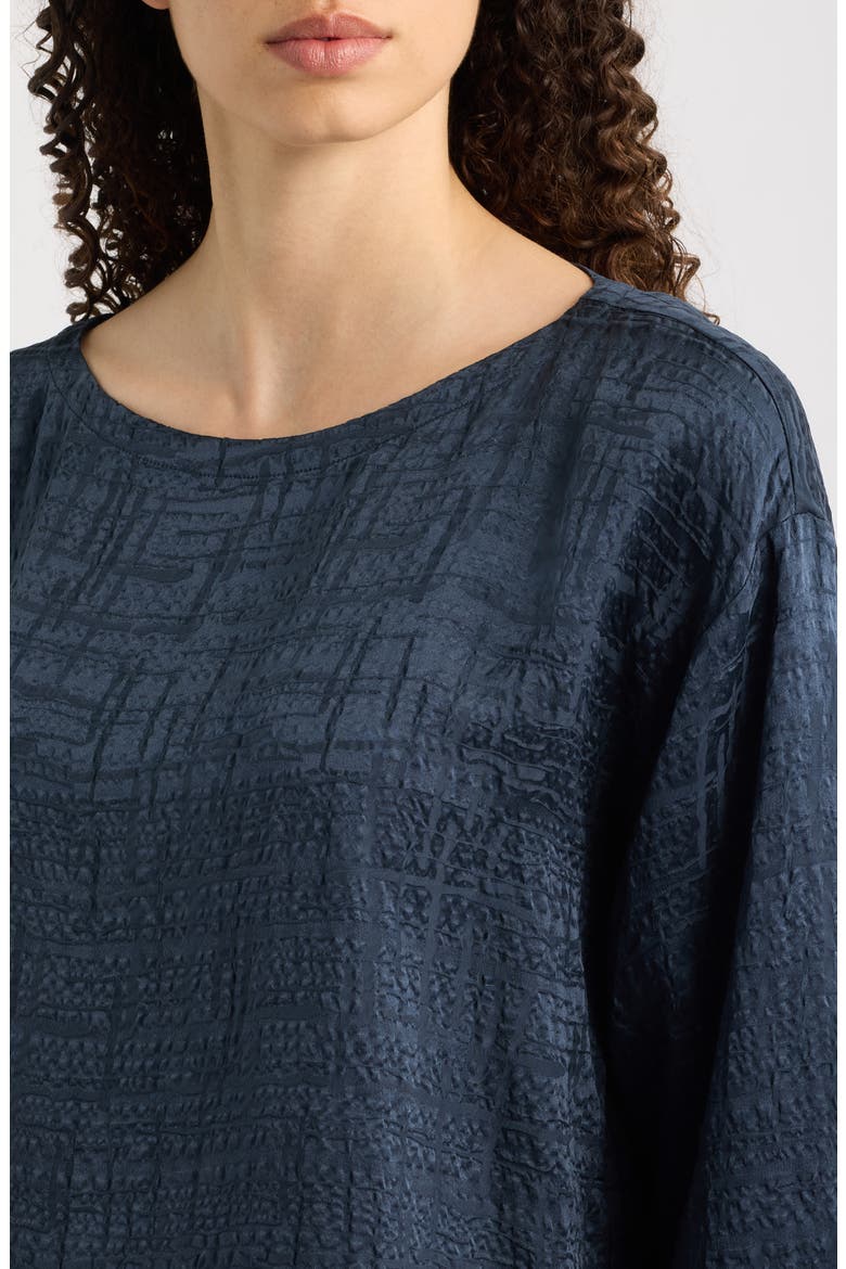 Boxy Silk Top, Alternate, color, MARITIME