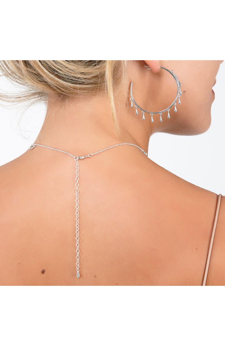 Lucy Quartermaine Mini Drop Choker Style Necklace, Alternate, color, Sterling Silver