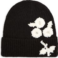 Vince Camuto Embellished Flower Beanie