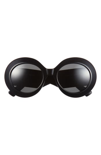 Gucci 54mm Round Sunglasses In Black