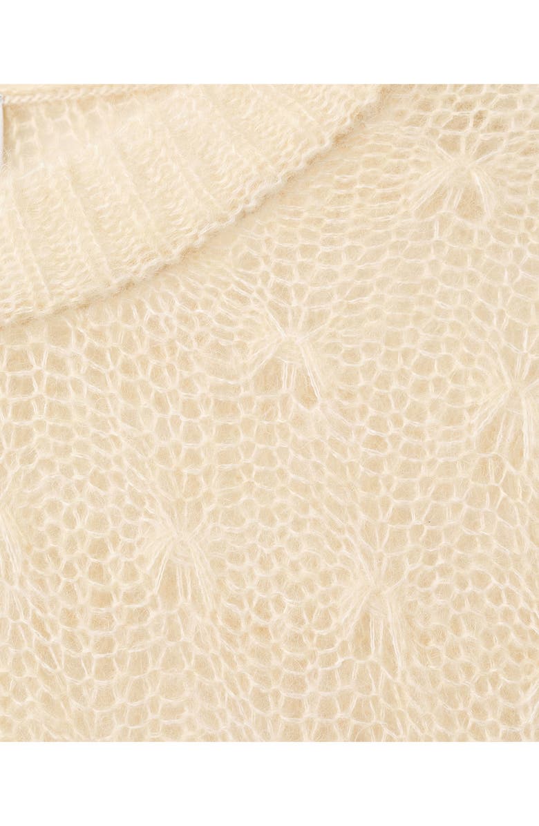 MANGO Pointelle Sweater, Alternate, color, Ecru