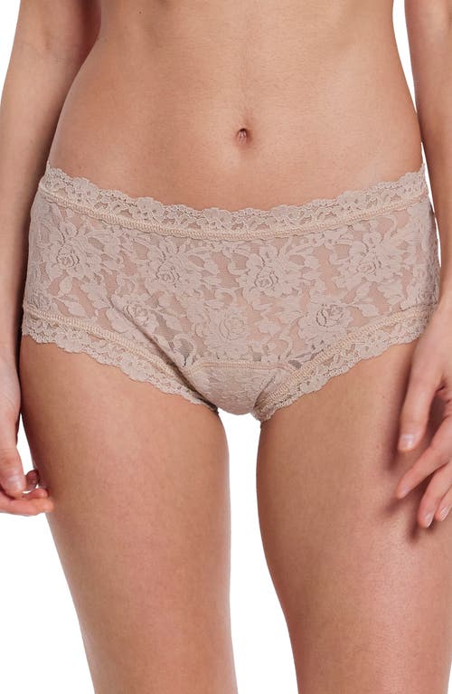 Hanky Panky x Saalt Signature Lace® Leakproof Boyshorts in Chai at Nordstrom, Size Medium