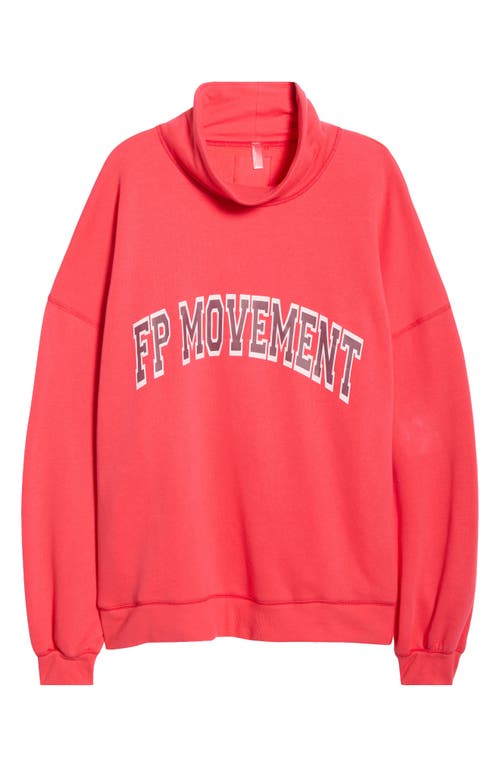 Free People Fp Movement Victory Sweatshirt & Shorts Set In Red
