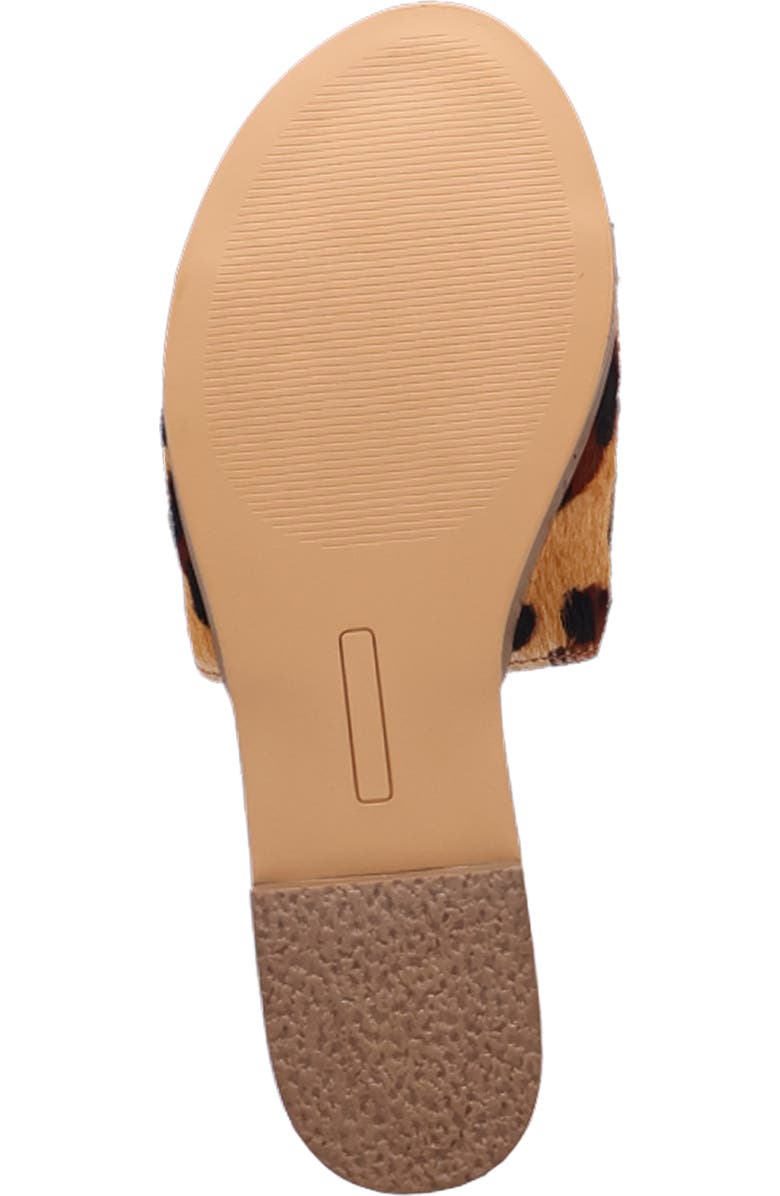 Dingo Tabby Genuine Calf Hair Slide Sandal, Alternate, color, Leopard