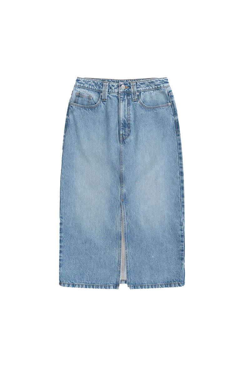 Denim Midi Skirt, Main, color, Blue