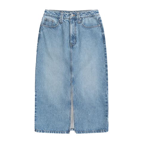 Denim Midi Skirt